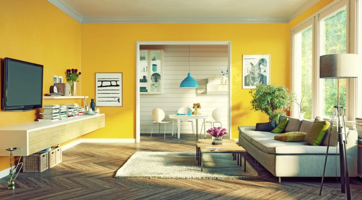 Sentuhan Optimis Warna  Kuning  untuk Cat  Tembok Interior Rumah