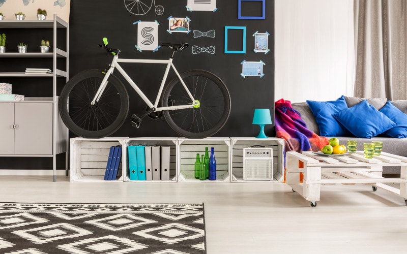 Sepeda dekorasi ruang keluarga