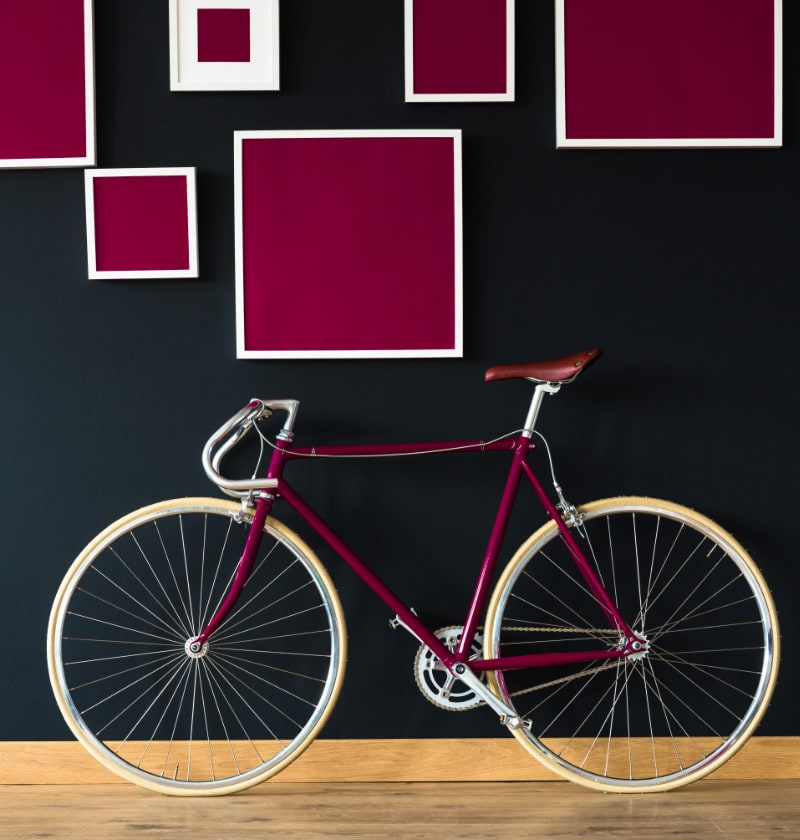 warna sepeda dekorasi dinding